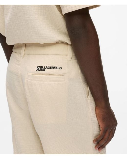 KL Jeans Natural Crinkled Shorts for men