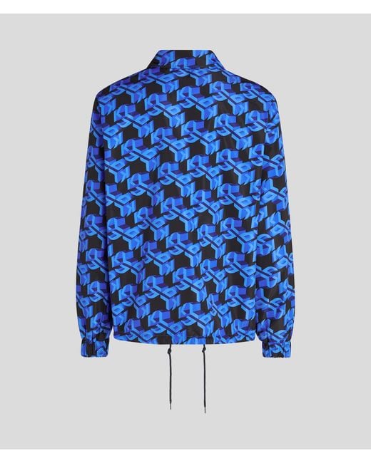 Karl Lagerfeld Blue Klj Monogram Reversible Jacket for men