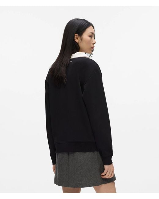 Karl Lagerfeld Black Ikon V-Neck Sweatshirt