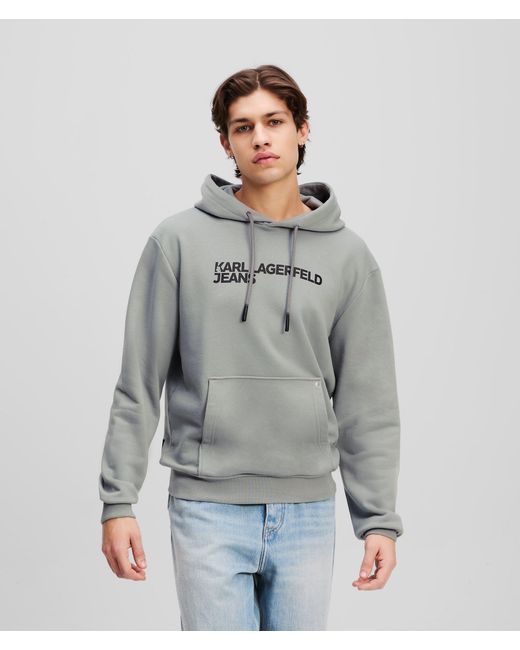 Karl Lagerfeld Kapuzenpullover Mit Klj-Logo, Mann, Größe in Gray für Herren