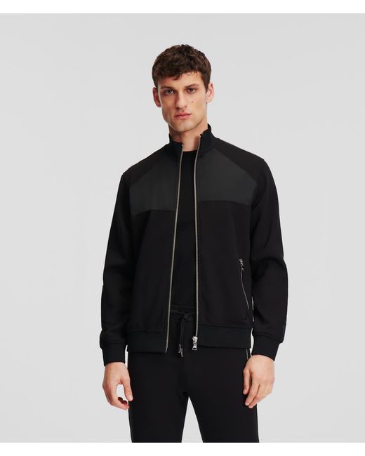 Karl Lagerfeld Black Sweat Zip Jacket for men