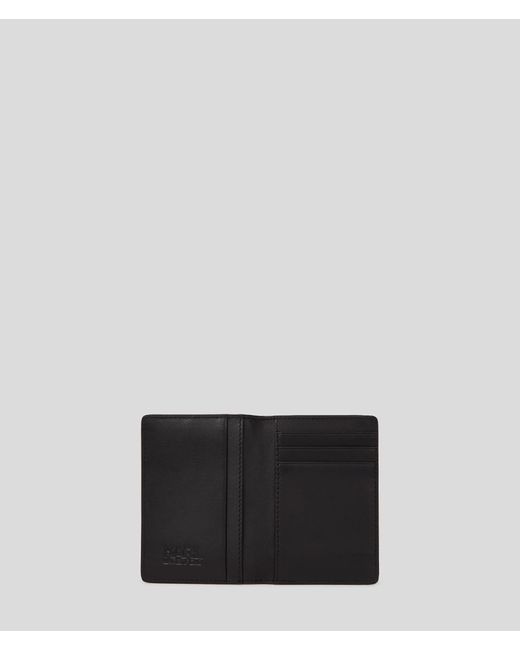 Karl Lagerfeld Black K/loom Leather Card Holder for men