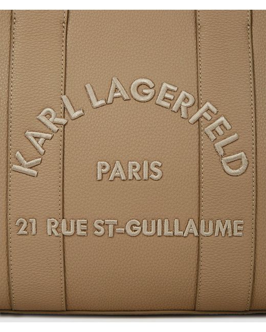Karl Lagerfeld Brown Rue St-Guillaume Medium Tote Bag
