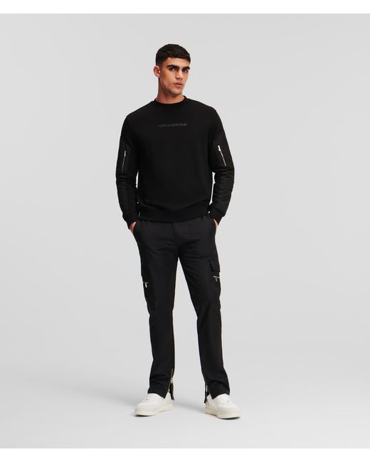 Karl Lagerfeld Black Crewneck Sweatshirt for men