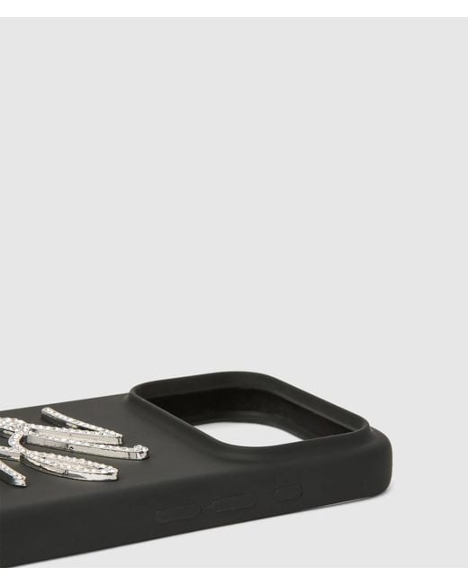 Karl Lagerfeld Black Autograph Silicone Iphone 17 Pro Max Case