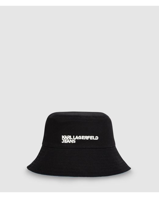 KL Jeans Blue Reversible Denim Bucket Hat