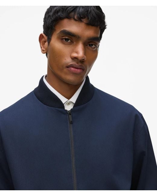 Karl Lagerfeld Blue Classic Bomber Jacket for men