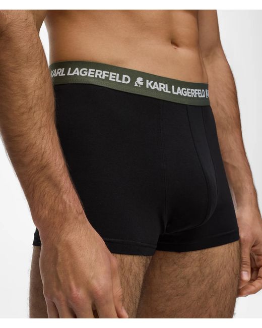 Karl Lagerfeld Blue Contrast Waistband Trunks – 5-Pack for men