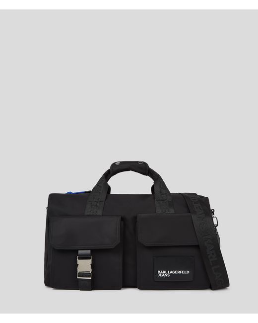 Karl Lagerfeld Black Weekender Bag for men