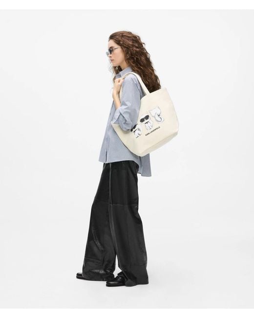 Karl Lagerfeld White Ikon Choupette Reversible Shopper