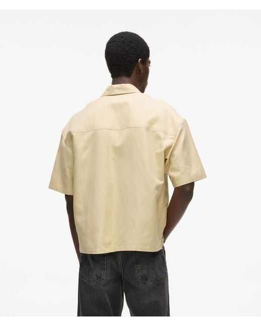KL Jeans Natural Short-Sleeved Linen Blend Shirt for men
