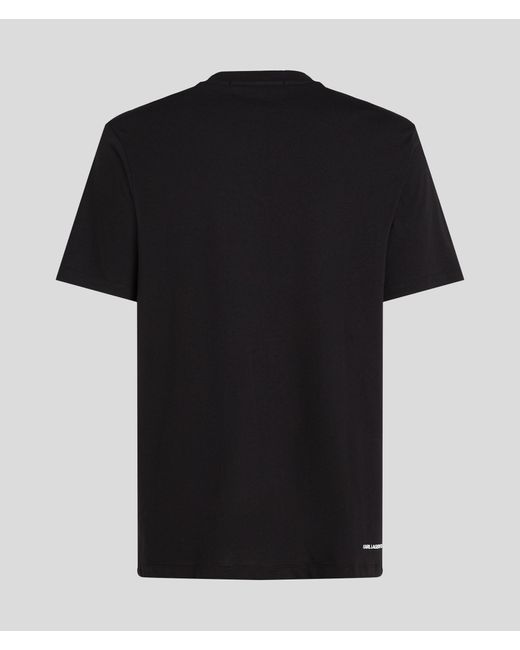 T-shirt Kl Monogram Karl Lagerfeld pour homme en coloris Black