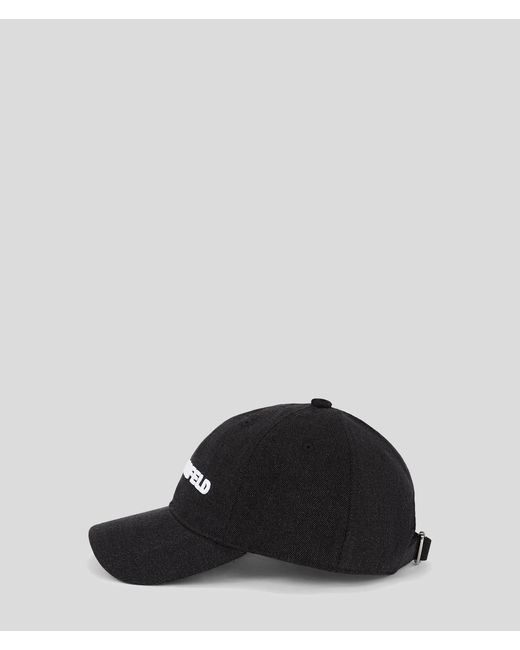 Karl Lagerfeld Black Denim Cap