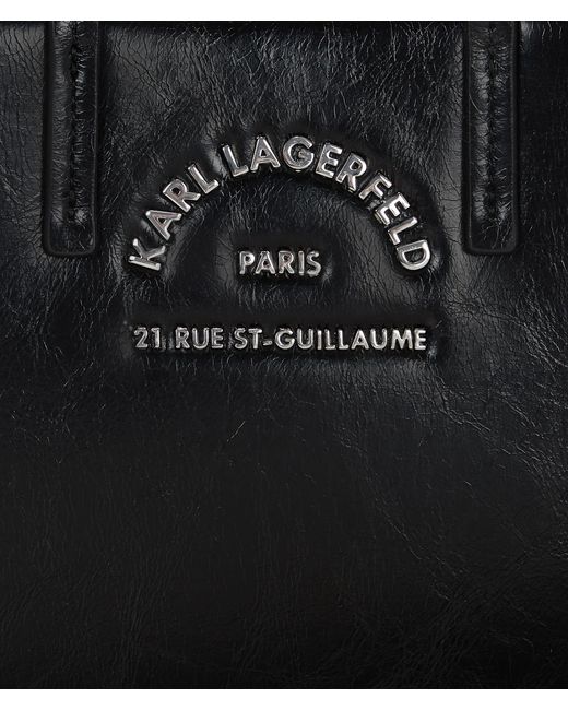 Karl Lagerfeld Black Rue St-guillaume Small Tote Bag