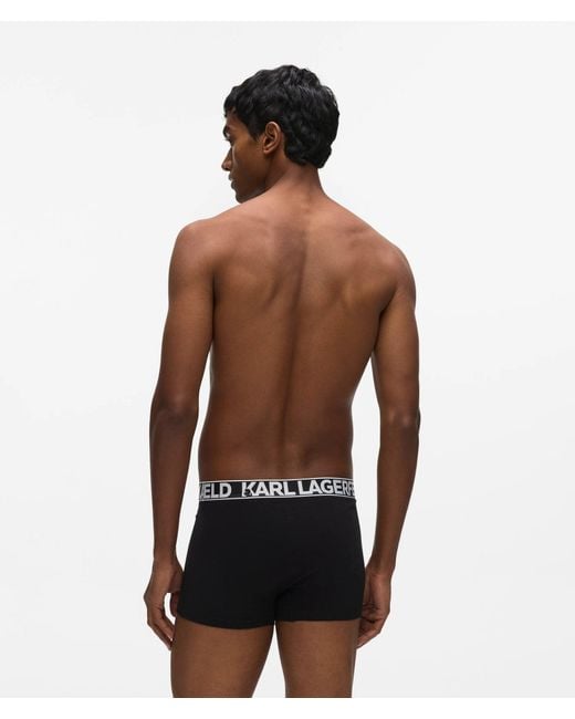 Karl Lagerfeld Black Bold Logo Trunks for men