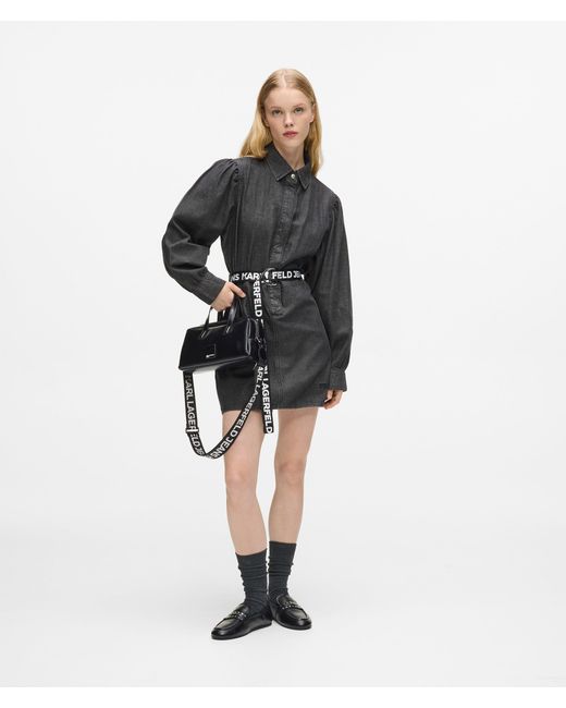 KL Jeans Black Belted Denim Dress