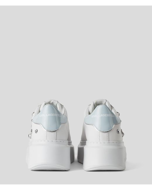 Karl Lagerfeld White Exclusive Karl Charm Leather Sneakers