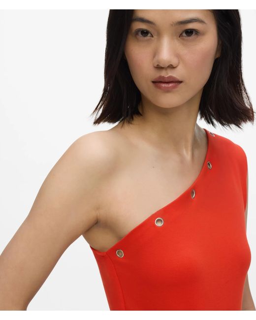 KL Jeans Red One-Shoulder Top
