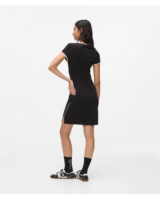 KL Jeans Blue Short-Sleeved Fitted Dress