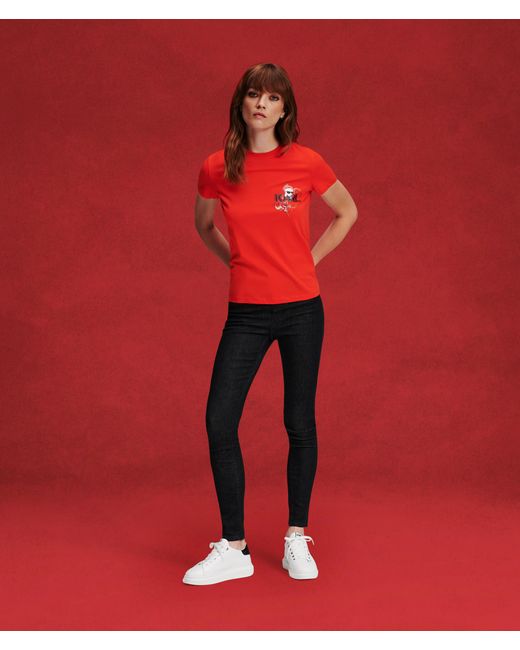 Karl Lagerfeld Red K/ikonik Lunar New Year T-shirt