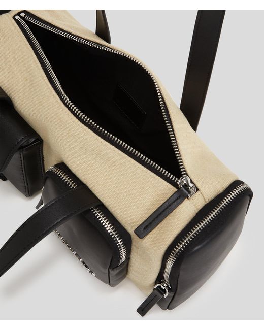 Utility Canvas Shoulder Bag Karl Lagerfeld en coloris White