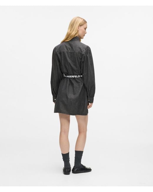 KL Jeans Black Belted Denim Dress