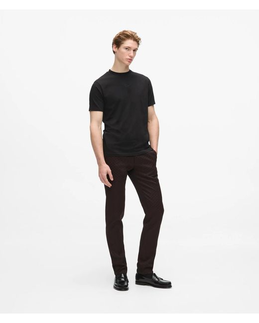 Karl Lagerfeld Black Crew Neck T-Shirt for men
