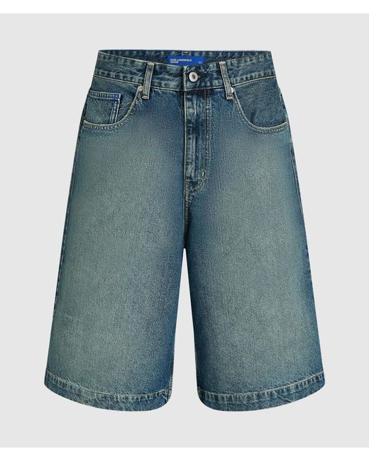 KL Jeans Weit Geschnittene Shorts Aus Denim Mit Waschung, Herren, Größe in Blue für Herren
