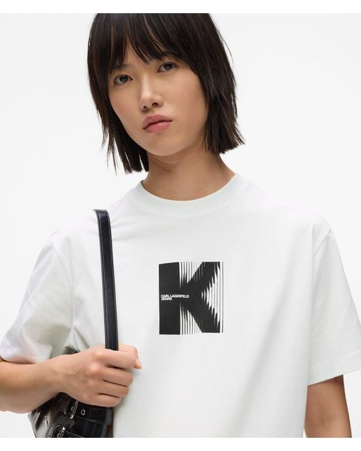 KL Jeans White K Artwork T-Shirt