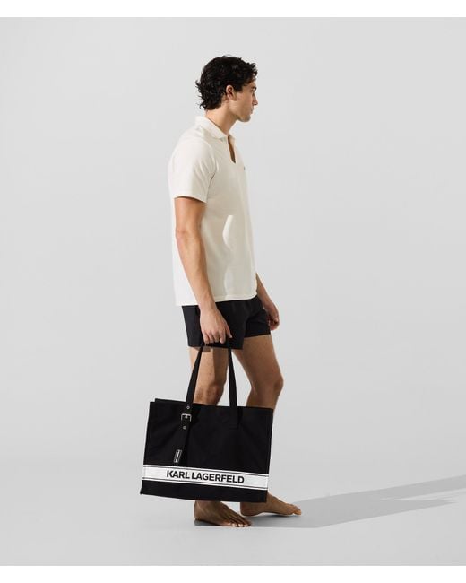 Sac De Plage Avec Logo, Homme, Taille Karl Lagerfeld pour homme en coloris Black