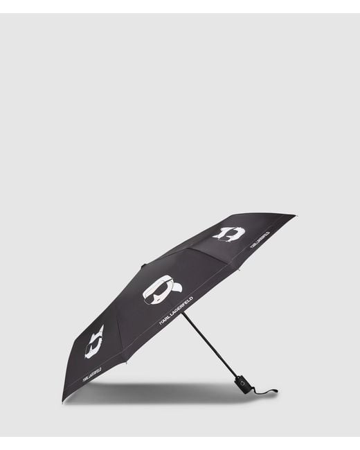 Karl Lagerfeld White Ikon Umbrella
