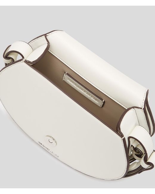 Karl Lagerfeld White K/wellen Saddle Bag
