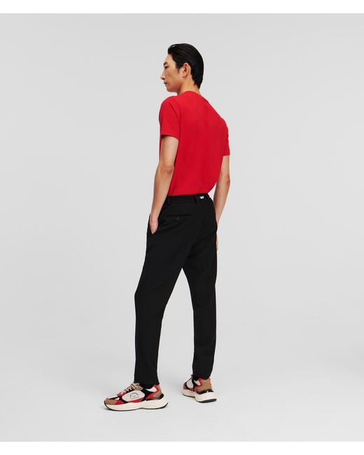 Karl Lagerfeld Red Drawcord Waist Pants for men