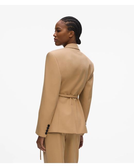 Karl Lagerfeld Natural Tie Waist Blazer