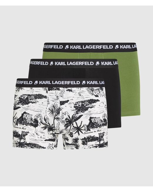 Karl Lagerfeld Green Villa La Vigie Trunks for men