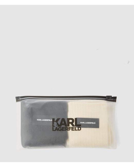 Karl Lagerfeld White Logo Socks – 2 Pack for men