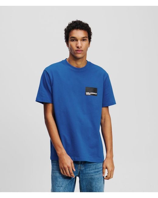 KL Jeans Blue Box Logo T-Shirt for men