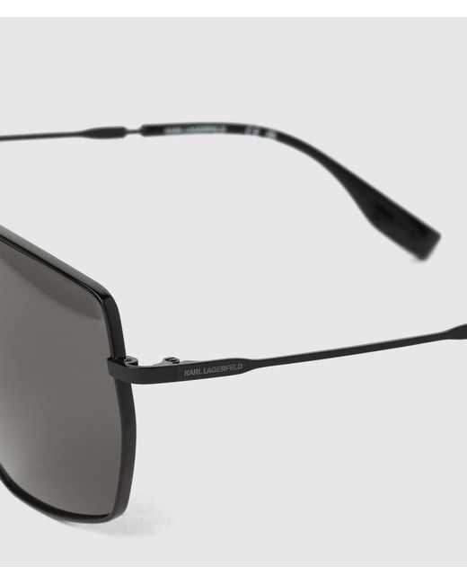 Karl Lagerfeld Gray Logo Rectangular Sunglasses for men