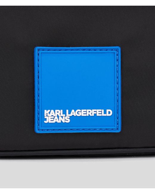 Karl Lagerfeld, Klj Padded Nylon Nano Shoulder Bag, Woman, Klj Blue, Size: One Size