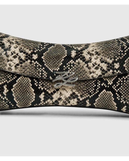 Karl Lagerfeld Multicolor K/Autograph Twist Python Shoulder Bag