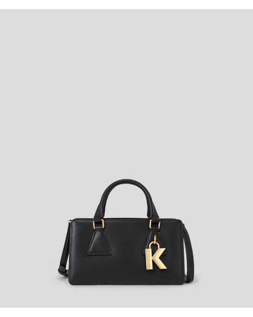 Karl Lagerfeld Black K/lock Small Top Handle Bag