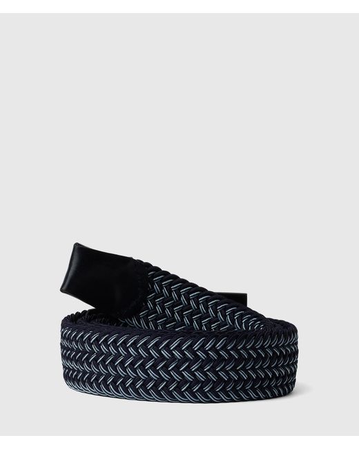 Karl Lagerfeld Blue Braided Belt for men