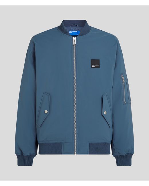 Karl Lagerfeld Blue Bomber Jacket for men