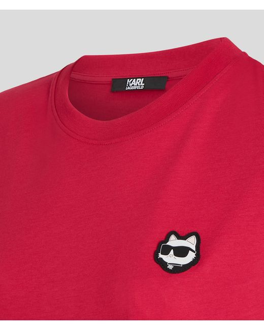 Karl Lagerfeld Red K/ikonik Patch T-shirt