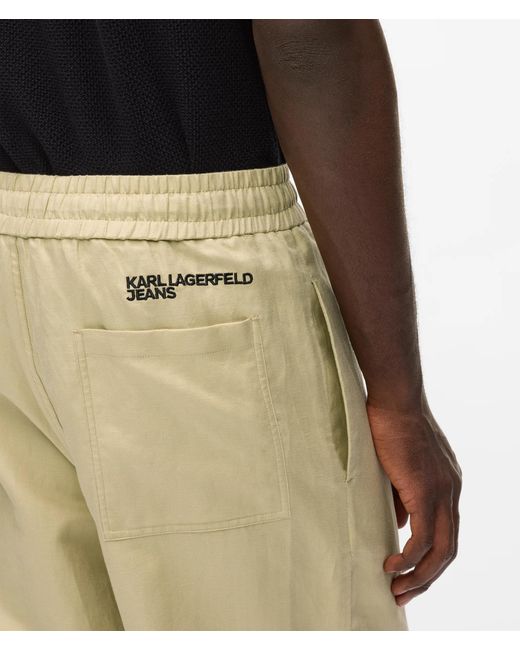 KL Jeans Multicolor Linen Blend Pants for men