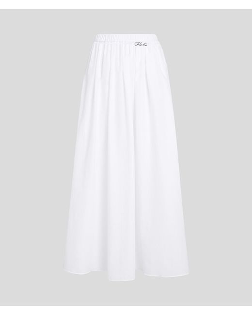 Karl Lagerfeld White K/Signature Beach Maxi Skirt
