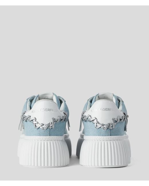 Karl Lagerfeld Blue Whipstitch Sneakers