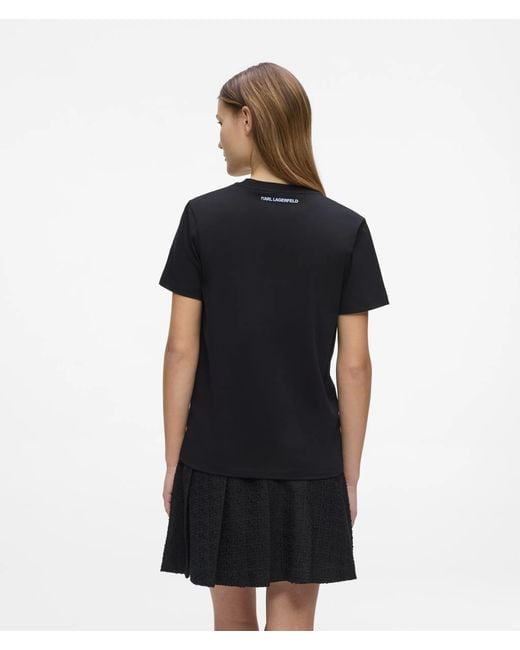 Karl Lagerfeld Black Exclusive Ikon Choupette Graphic T-Shirt