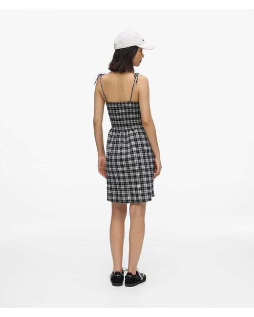 KL Jeans Blue Checked Strappy Dress, Multicoloured