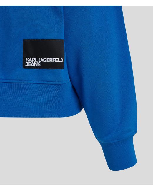 Karl Lagerfeld Blue Klj Box Logo Hoodie